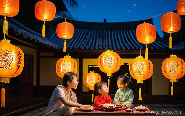 다양한 문화에서의 음식 기념일 - **Prompt for a vibrant Vietnamese night market street food scene:**
    "A dynamic and lively scene ...